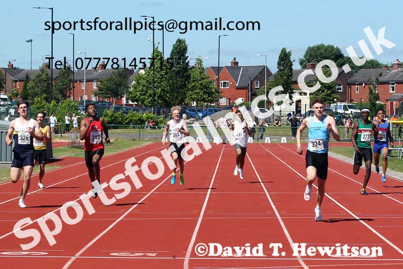 Mens under-20s 400 metres, 2021 Northern Senior and Under-20s Champs., Leigh. Photo: David T. Hewitson/Sports for All Pics